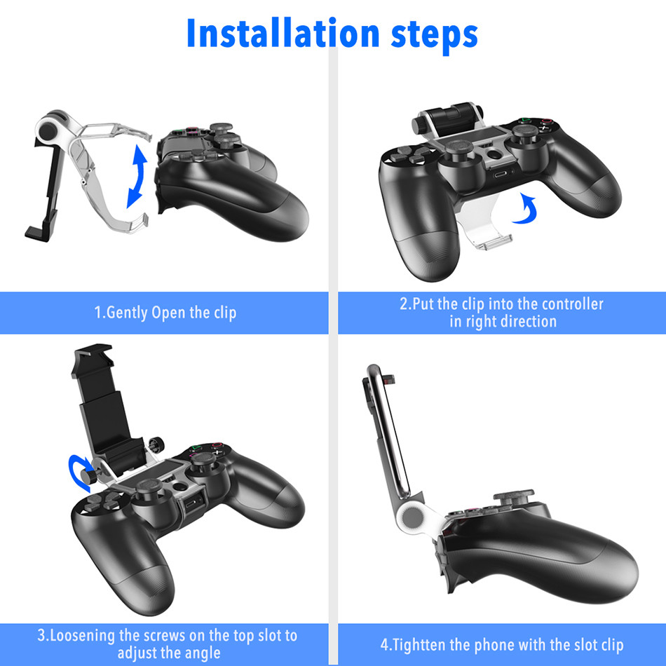 playstation PS4 game controller mobile phone clip clamp holder