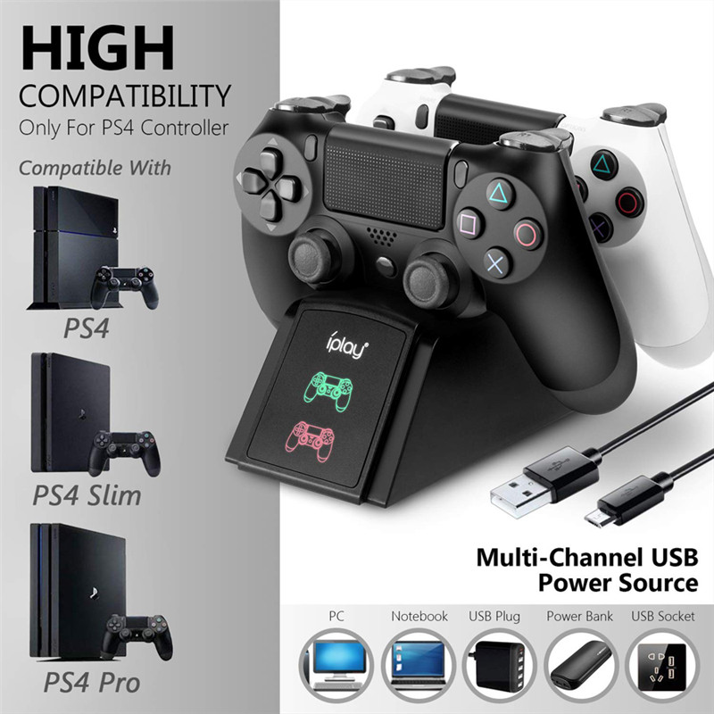 PS4 pro slim controller charger charging dock station PS4 pro slim controller charger charging dock station