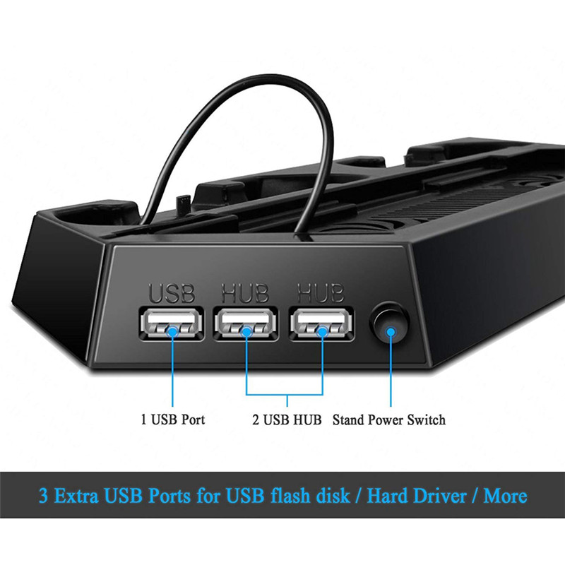 PS4 console vertical stand dual controller charger charging dock PS4 console vertical stand dual controller charger charging dock
