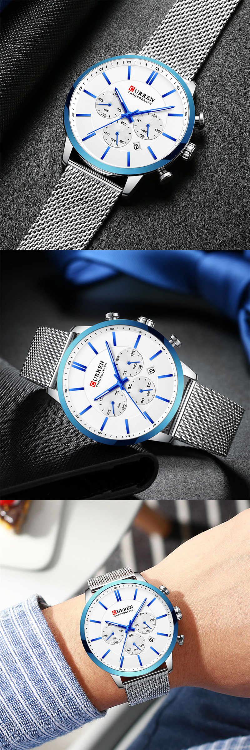 CURREN 8340 men's chronograph quartz watch