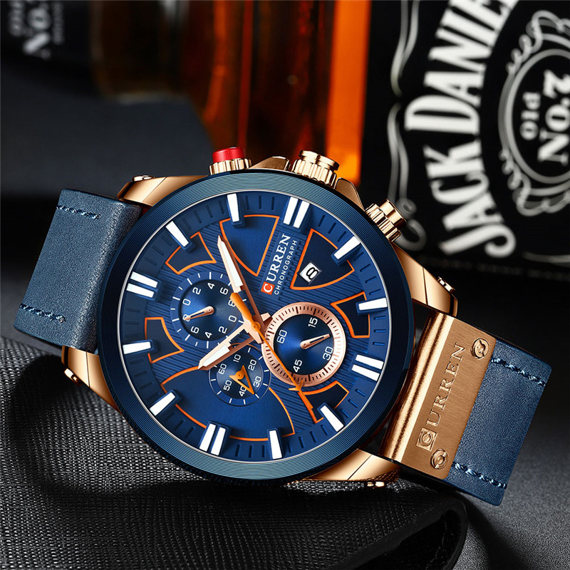 CURREN 8346 leather chronograph mens quartz watch CURREN 8346 leather chronograph mens quartz watch