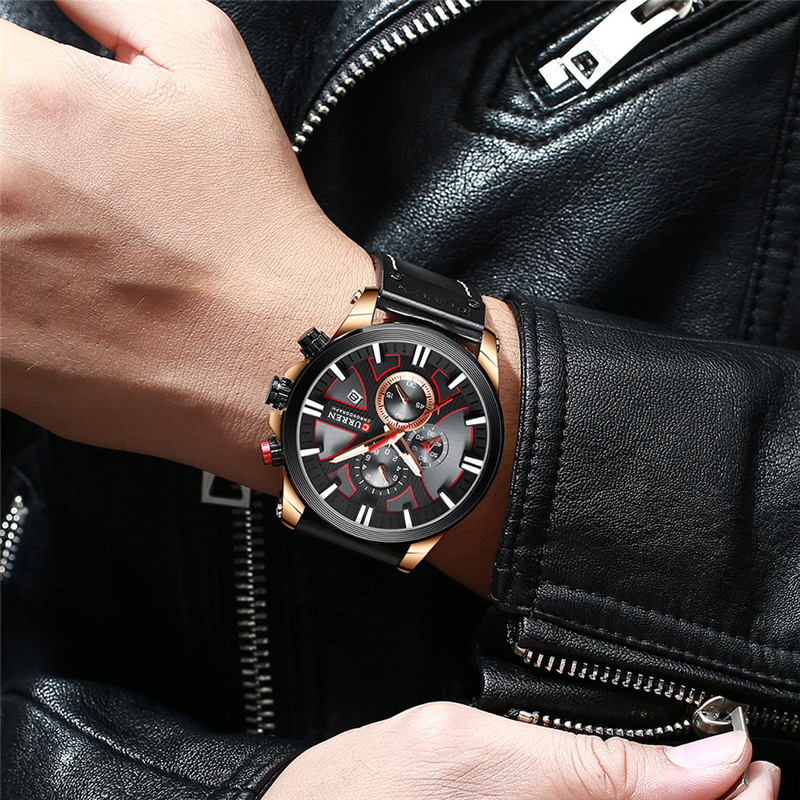 CURREN 8346 leather chronograph mens quartz watch CURREN 8346 leather chronograph mens quartz watch