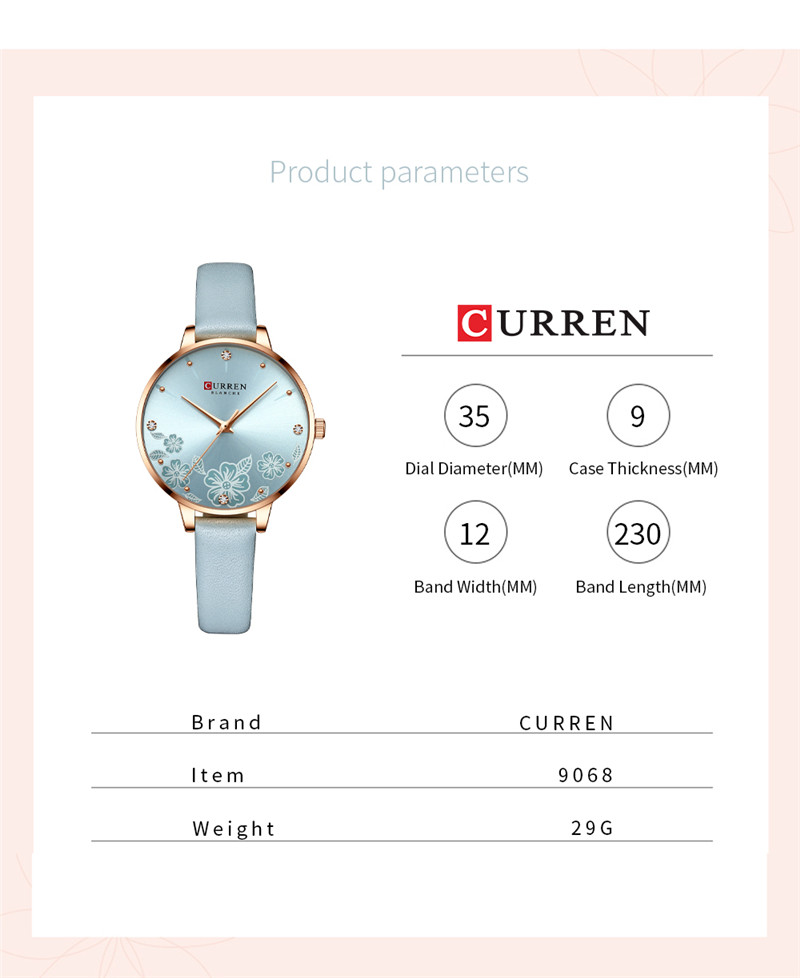 CURREN 9068 women's quartz watch bracelet watches