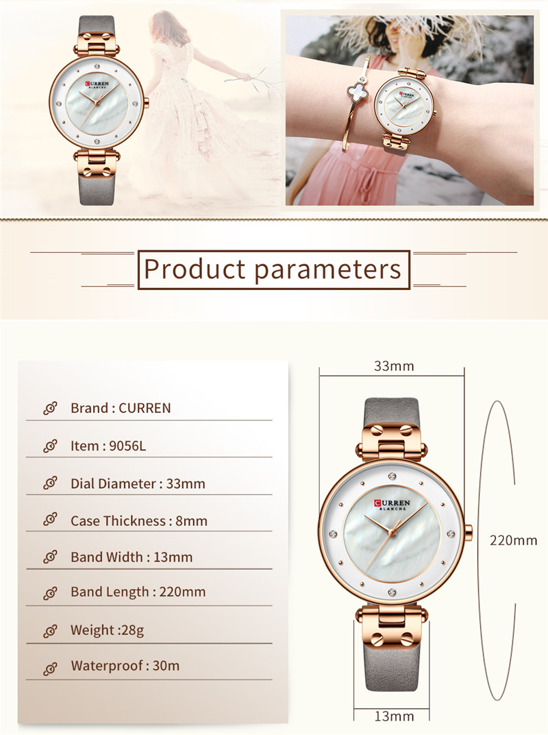 CURREN 9056 women quartz watch bracelet watches