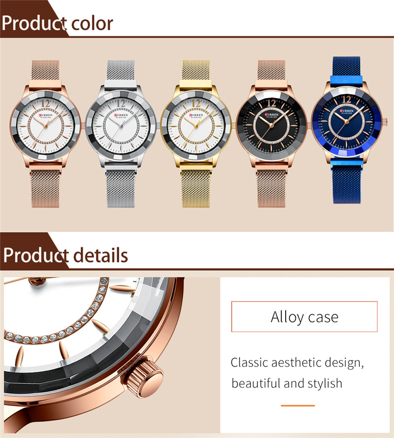 CURREN 9066 women quartz watch bracelet watches CURREN 9066 women quartz watch bracelet watches
