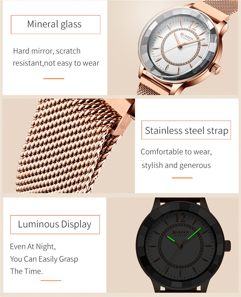 CURREN 9066 women quartz watch bracelet watches CURREN 9066 women quartz watch bracelet watches