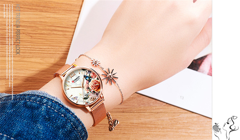 CURREN 9060 women quartz watch bracelet watches