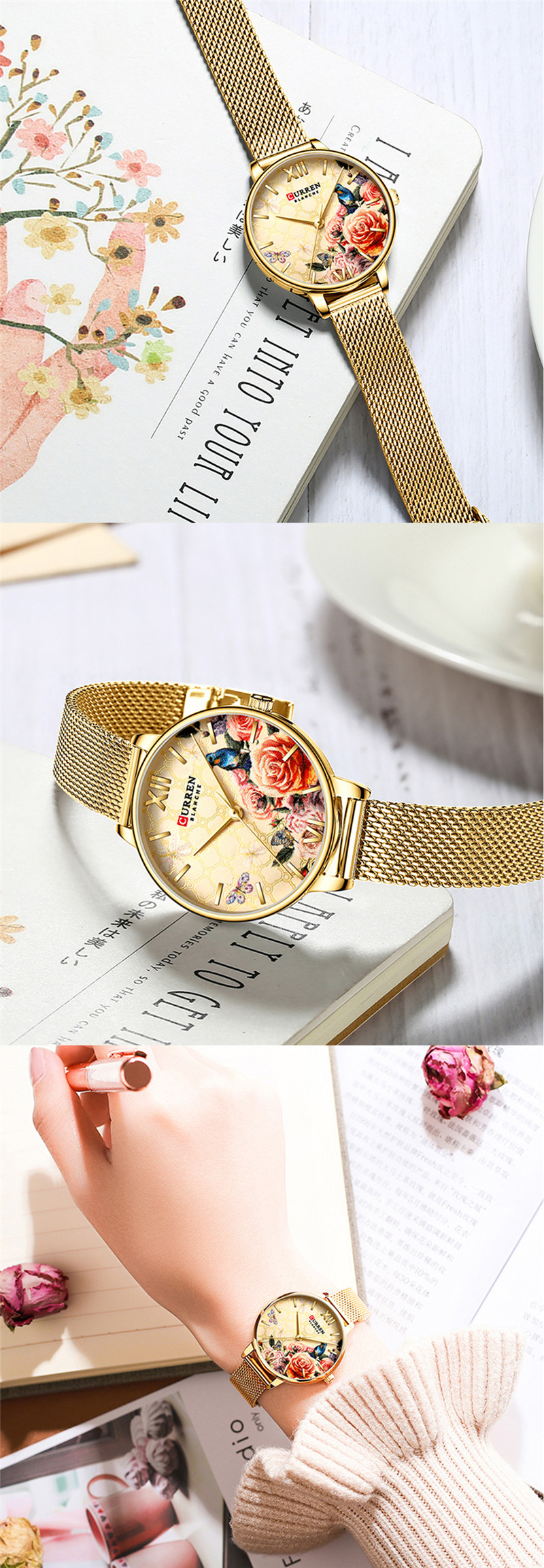 CURREN 9060 women quartz watch bracelet watches