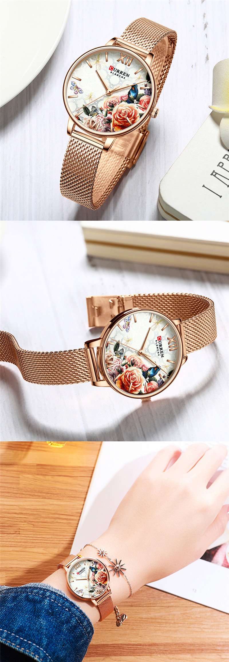 CURREN 9060 women quartz watch bracelet watches