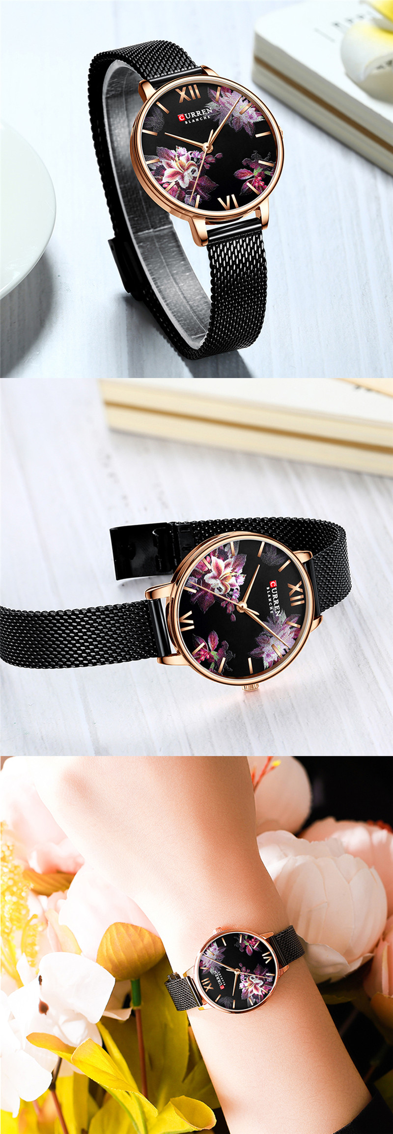 CURREN 9060 women quartz watch bracelet watches