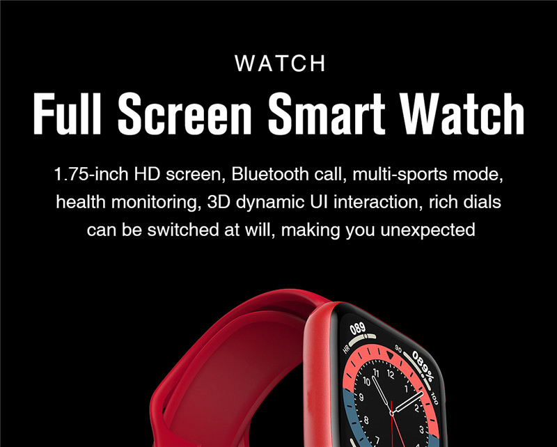 HW22 full screen smart watch blue tooth smartwatch