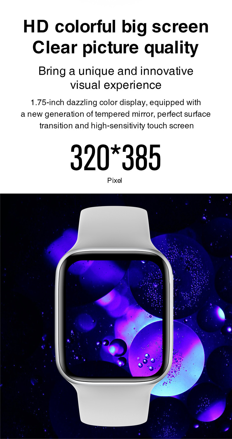 HW22 full screen smart watch blue tooth smartwatch