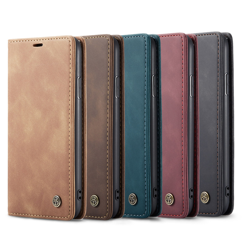 retro card slots leather wallet case for iPhone 11 pro max