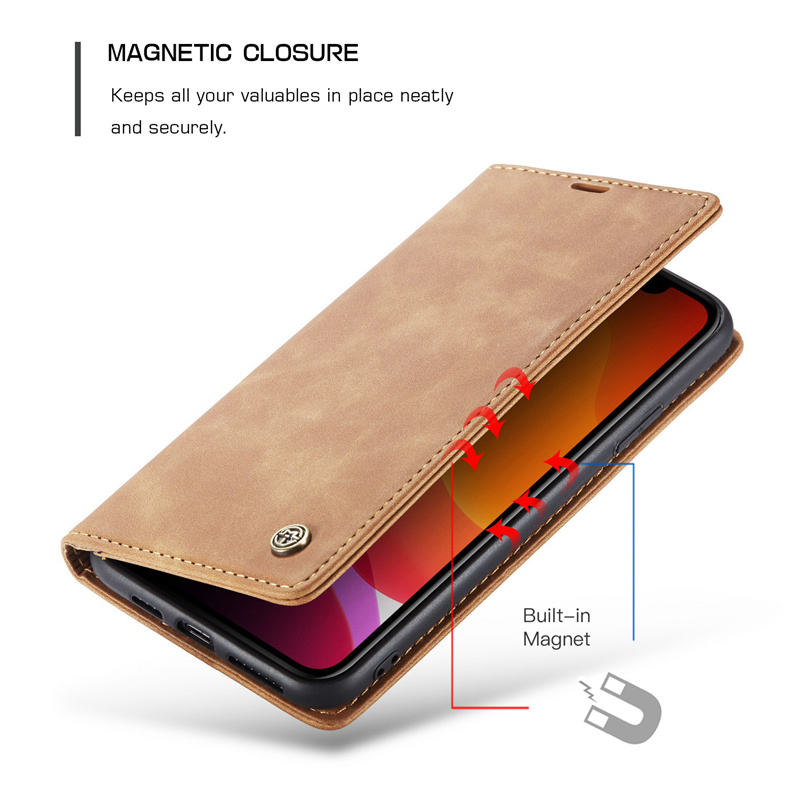 retro card slots leather wallet case for iPhone 11 pro max