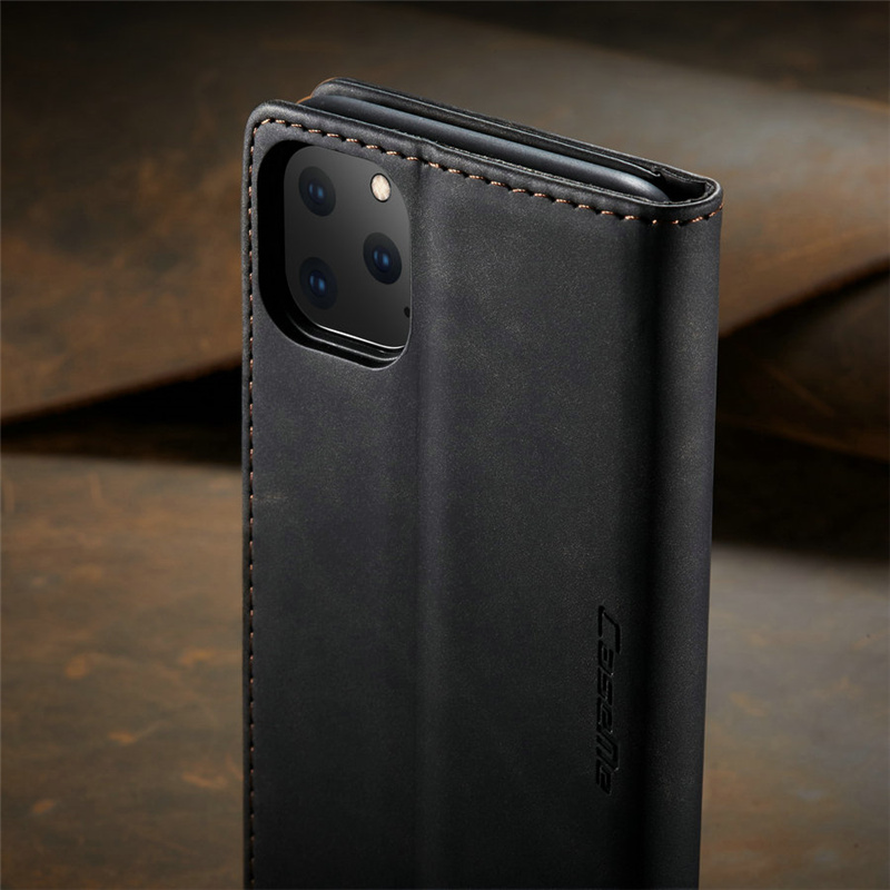 retro card slots leather wallet case for iPhone 11 pro max