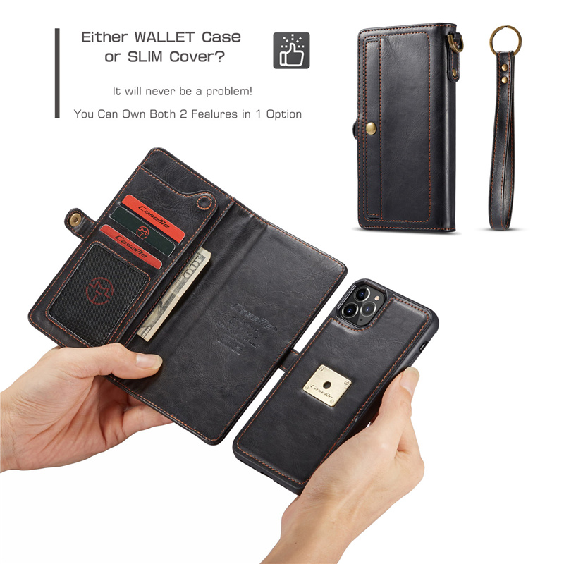 magnetic leather wallet case For iPhone 12 11 pro max Qin