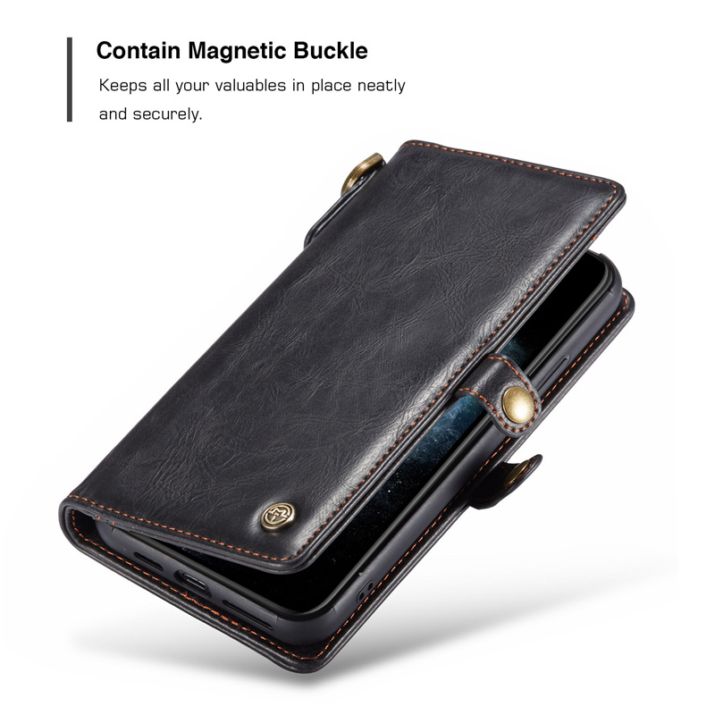 magnetic leather wallet case For iPhone 12 11 pro max Qin