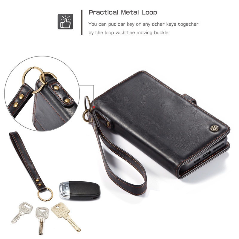 magnetic leather wallet case For iPhone 12 11 pro max Qin