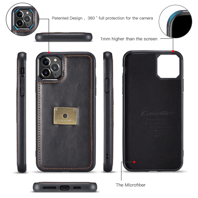 magnetic leather wallet case For iPhone 12 11 pro max Qin