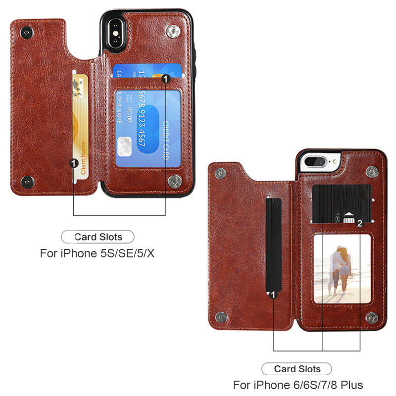 Slim Leather Cover Wallet Case For iPhone 12 11 pro max 8 7 6 plus