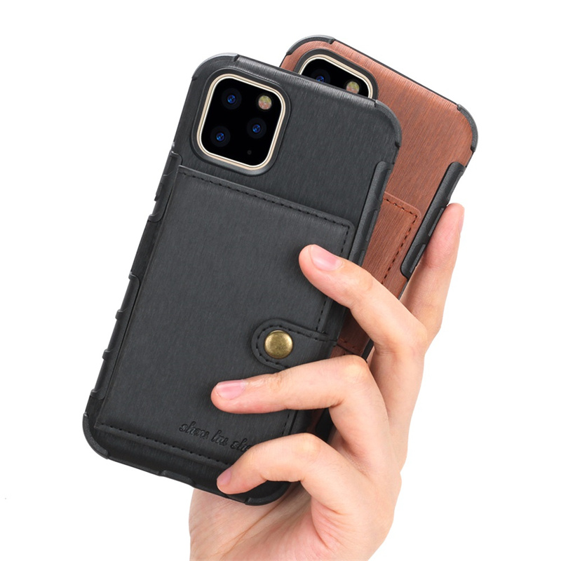 leather back cover wallet case for iPhone 12 11 pro max 8 7 6 plus c20