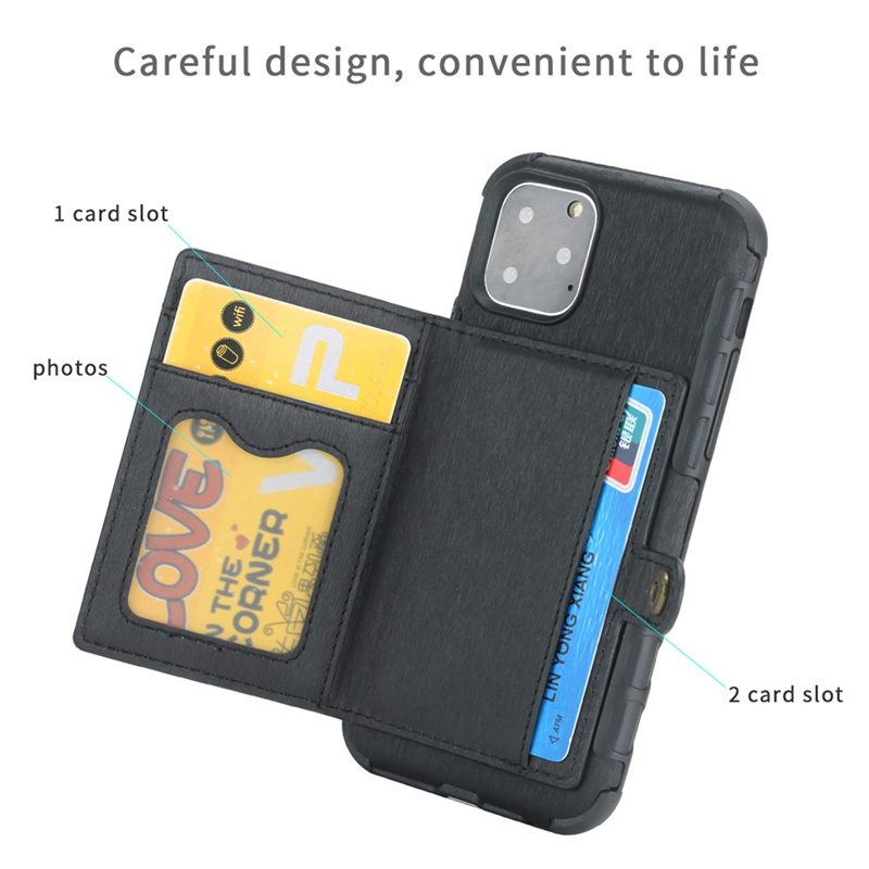 leather back cover wallet case for iPhone 12 11 pro max 8 7 6 plus c20