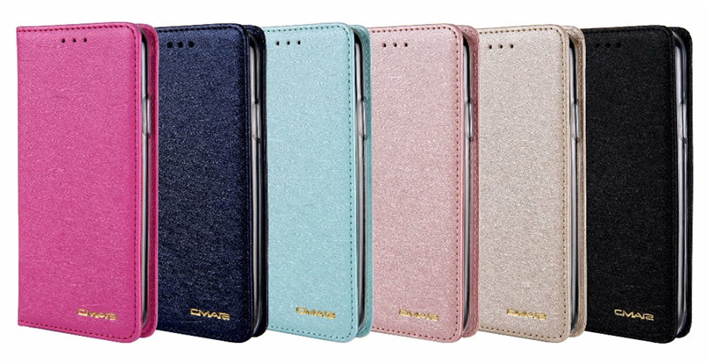 silk PU leather magnetic flip wallet case for iPhone 12 11 pro max 8 7 6 plus C22