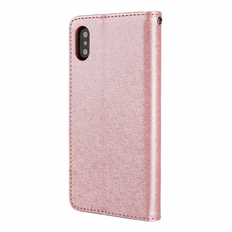 silk PU leather magnetic flip wallet case for iPhone 12 11 pro max 8 7 6 plus C22