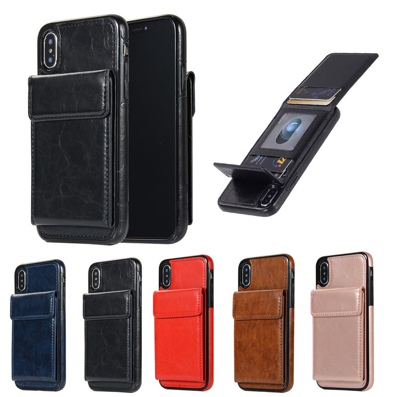 leather back cover wallet case for iPhone 11 pro max 8 7 6 plus C23