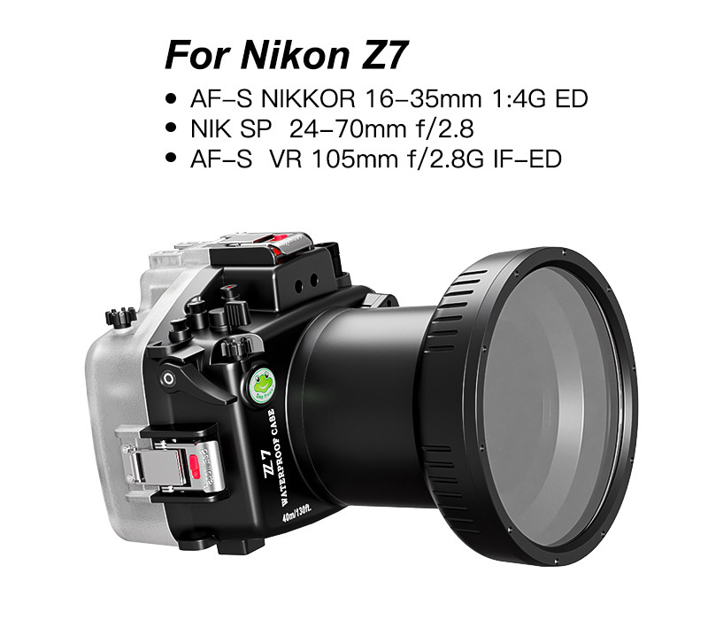 Sea Frogs Nikon Z7 Z6 Underwater Housing Flat Long Port fit lens