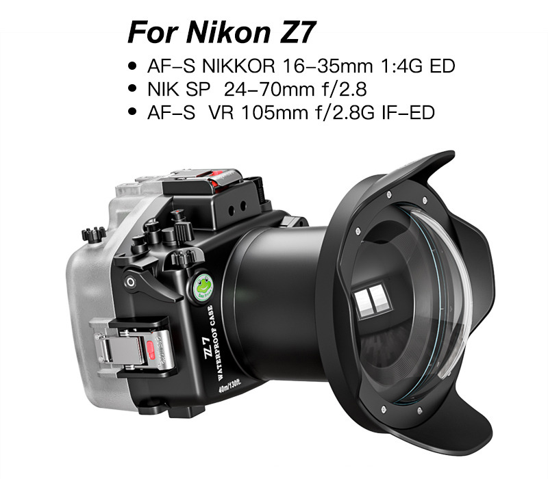 Sea Frogs Nikon Z7 Z6 Underwater Housing Flat Long Port fit lens