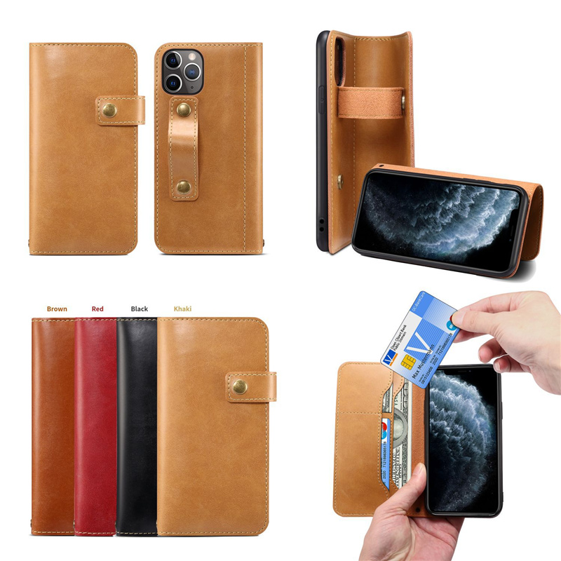 leather wallet case pouch for iPhone 11 pro max 8 7 6 plus C26