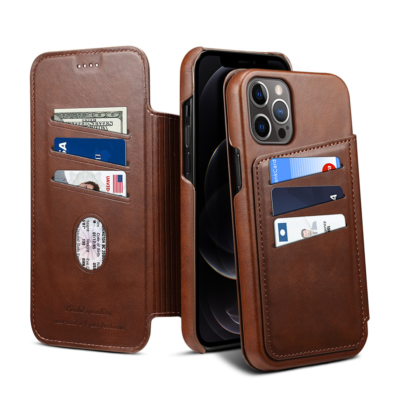 leather wallet case For iPhone 12 11 pro max 8 7 6 plus C29