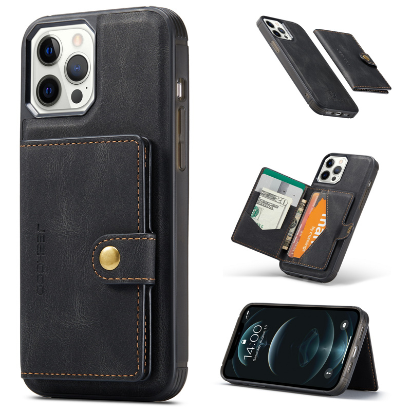 magnetic leather wallet case for iPhone 12 11 pro max 8 7 6 plus C30