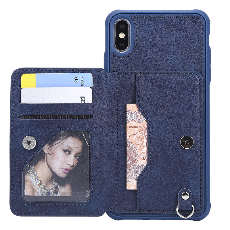 retro flip wallet case for iPhone 12 11 pro max 8 7 6 plus C33