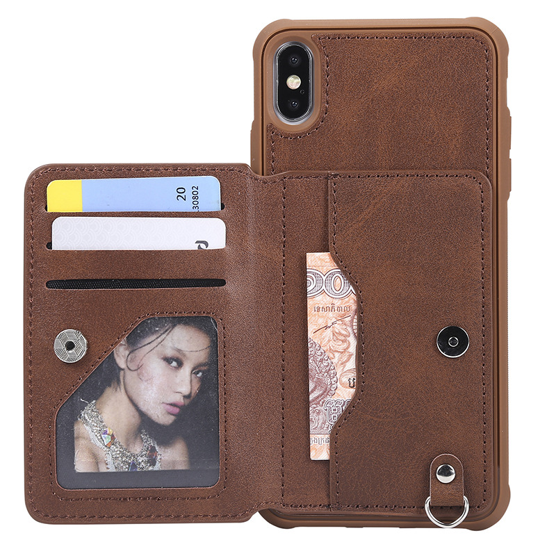 retro flip wallet case for iPhone 12 11 pro max 8 7 6 plus C33