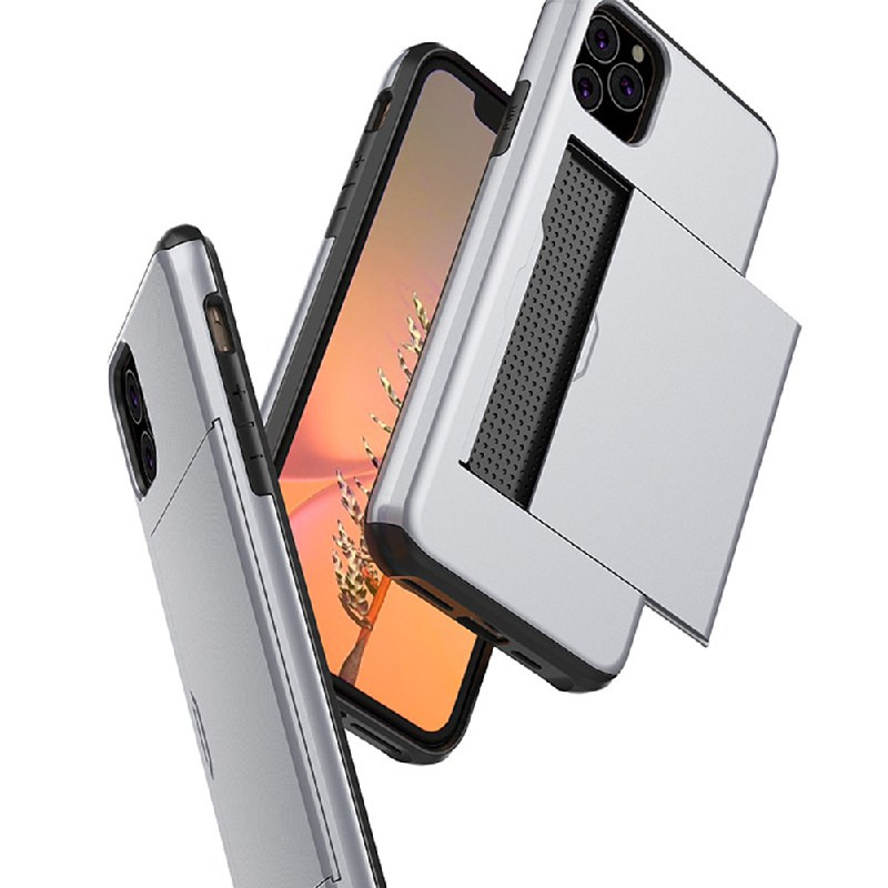 slide card wallet case For iPhone 12 11 pro max 8 7 6 plus C34
