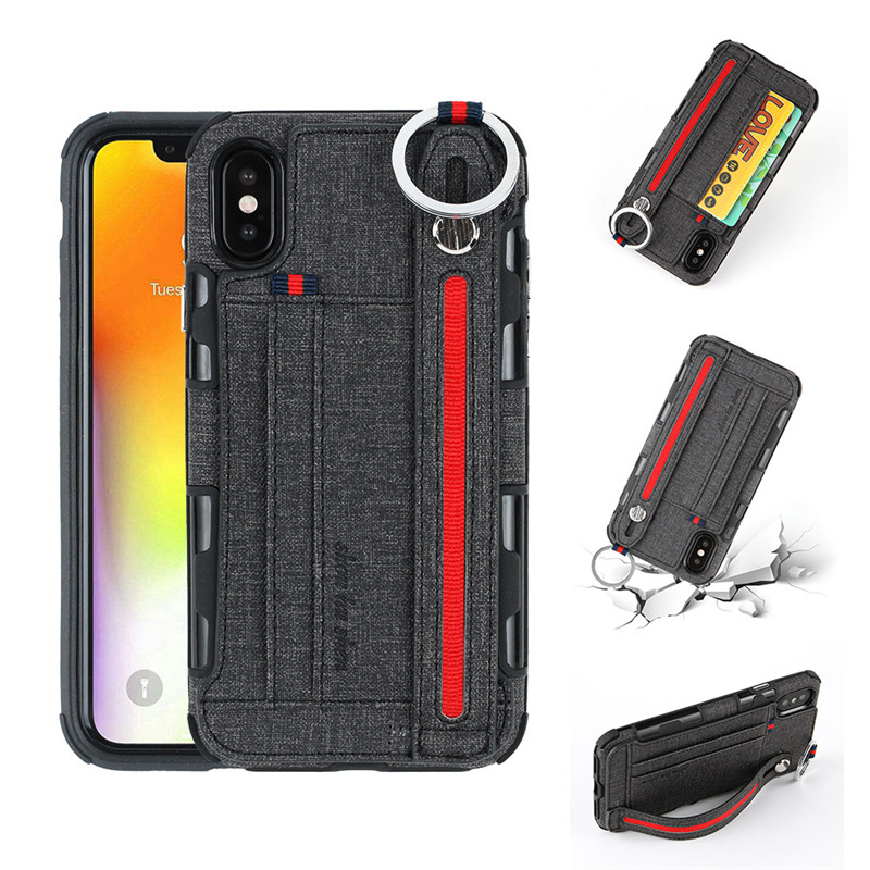 metal ring cloth wallet Case For iPhone 12 11 pro max mini 8 7 6 plus C42