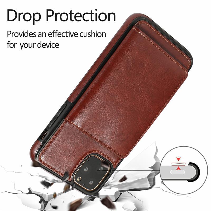 magnetic leather wallet case iPhone 12 11 pro max mini 8 7 6 plus C43