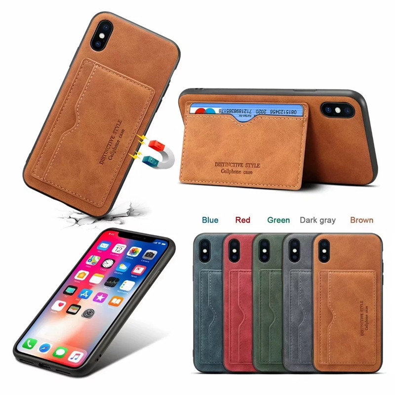 leather wallet case for iPhone 12 11 pro max mini 8 7 6 plus C47