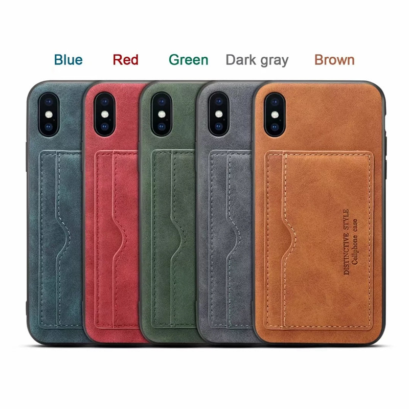 leather wallet case for iPhone 12 11 pro max mini 8 7 6 plus C47