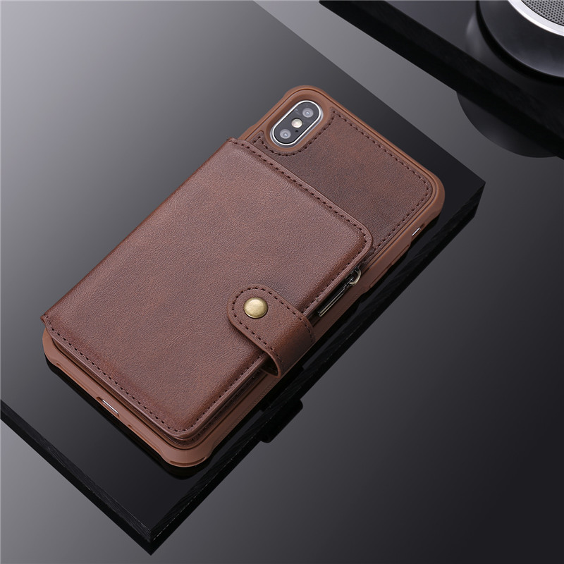 zipper flip wallet case for iPhone 11 pro max mini 8 7 6 plus C49