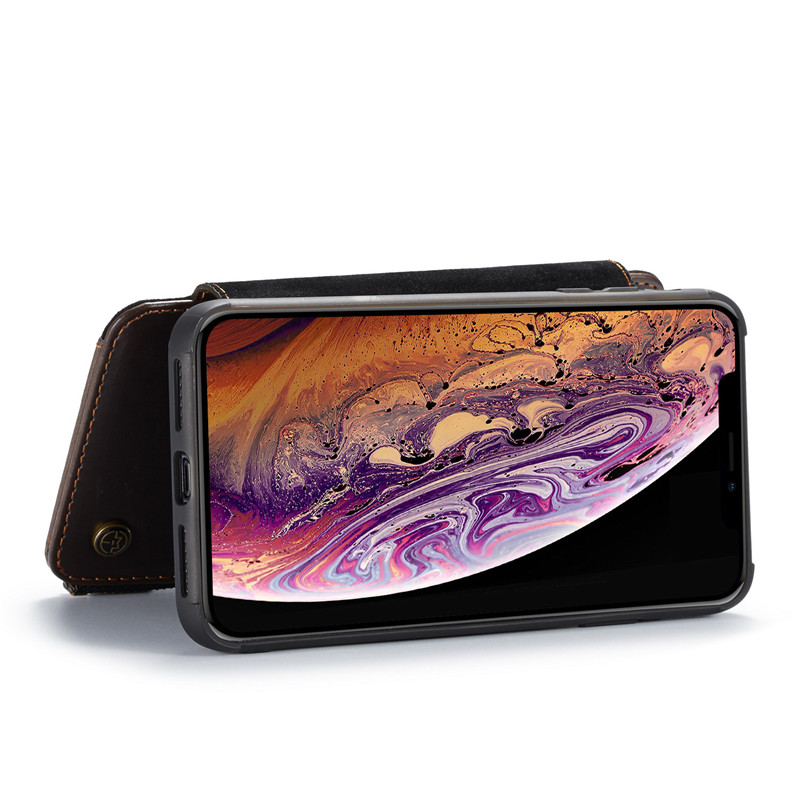 detachable leather wallet case pouch for iPhone 11 pro max mini C53