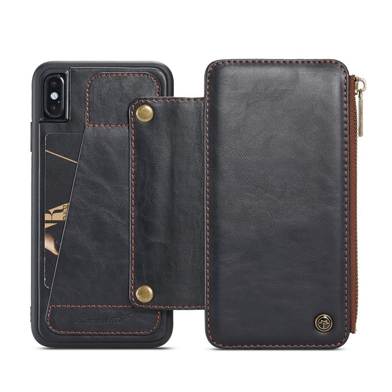 detachable leather wallet case pouch for iPhone 11 pro max mini C53