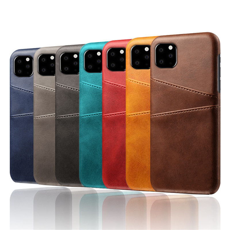 back slim cover leather wallet case for iPhone 12 11 pro max 8 7 6 plus c55