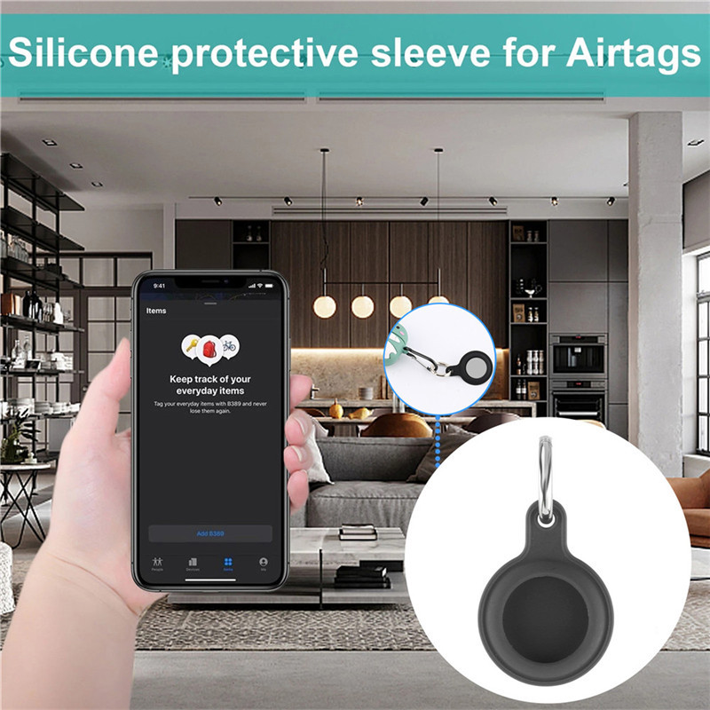 round silicone protector shell sleeve for airtag