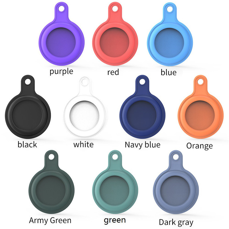 round silicone protector shell sleeve for airtag