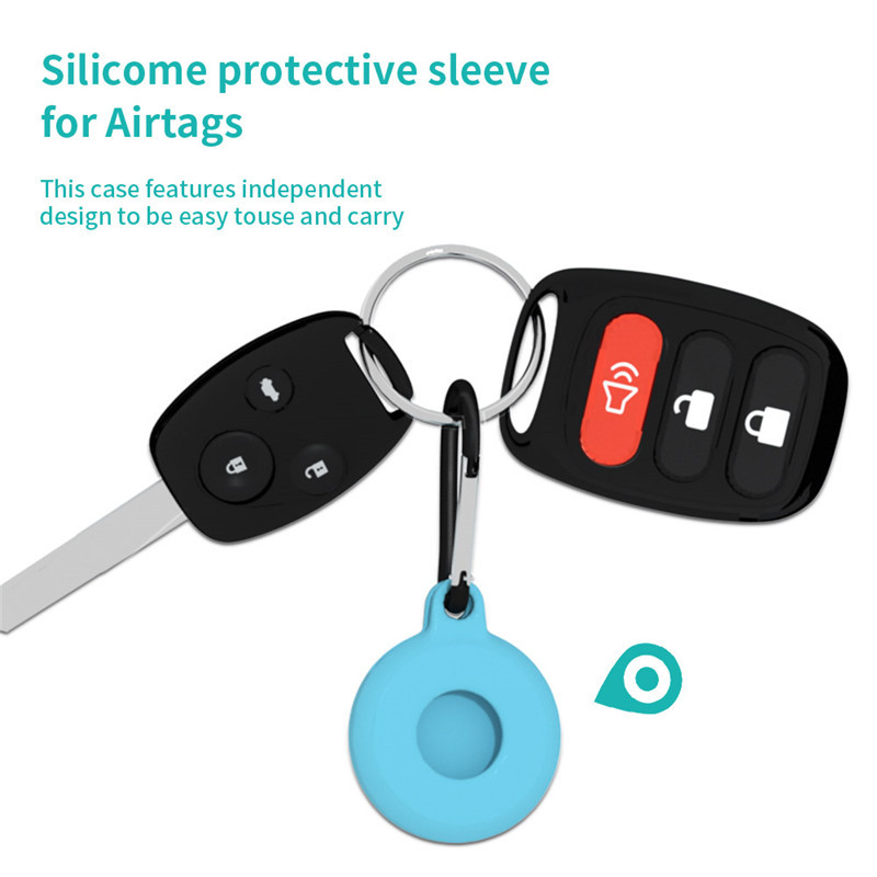 round silicone protector shell sleeve for airtag