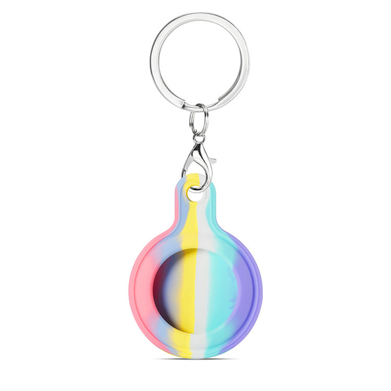 rainbow keychain silicone protective case cover for AirTag