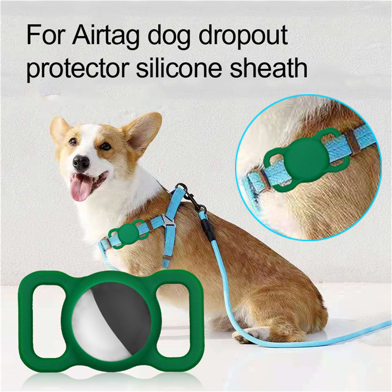 rainbow pet dog loop holder collar for AirTag